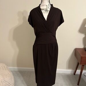 Suzi Chin Dark Brown Midi Dress